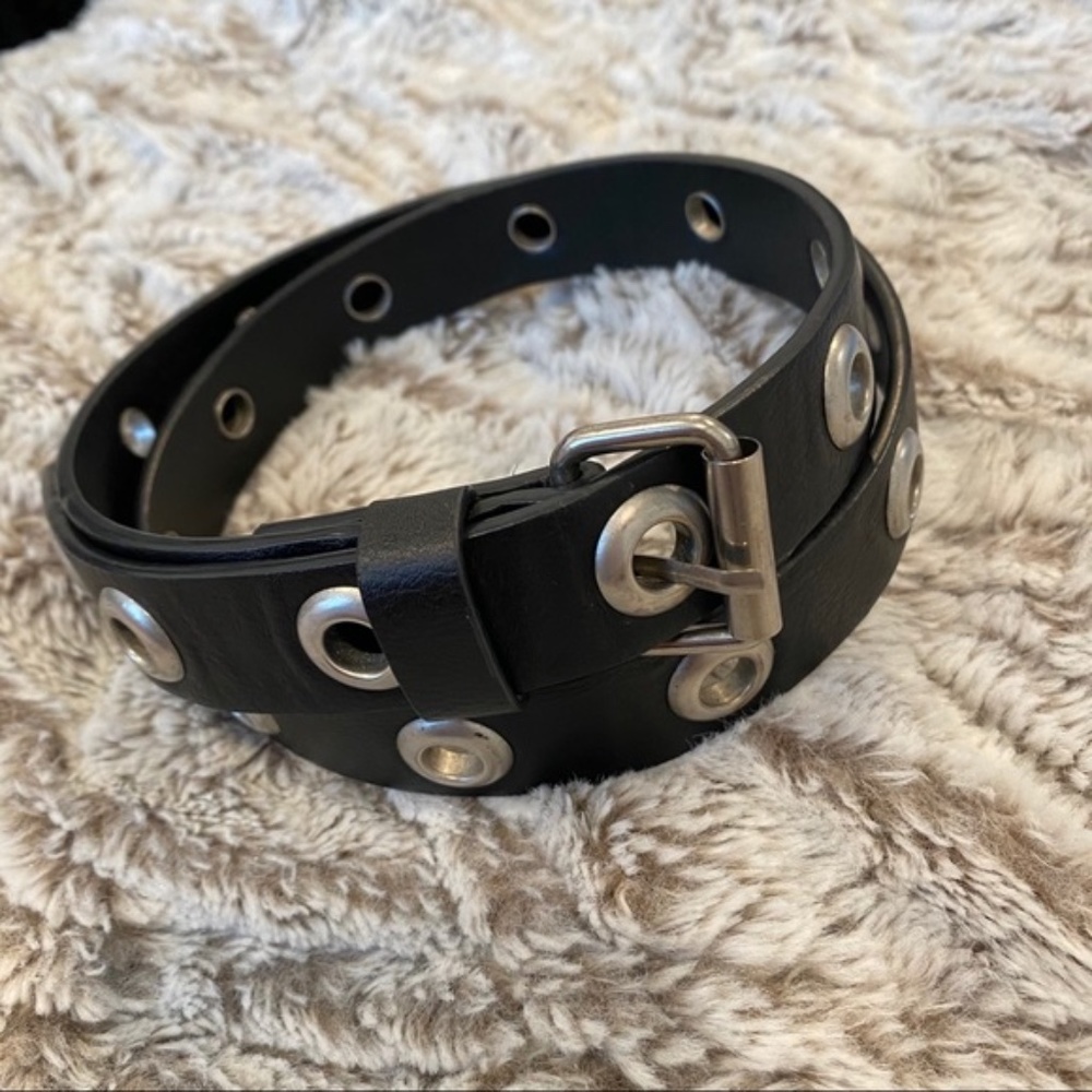 Brandy Melville Black Belt w/ Silver Hardware PREO